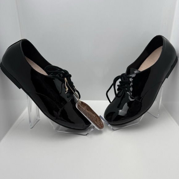 Birkenstock Shoes - Birkenstock Saunders black patent leather oxfords shoes women's Sz 36 US L5